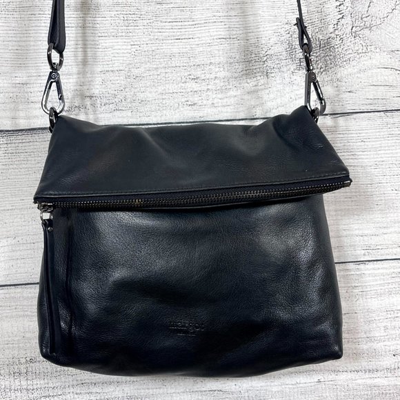 Margot Handbags - Margot New York Robbie Leather Foldover Crossbody Leather Bag